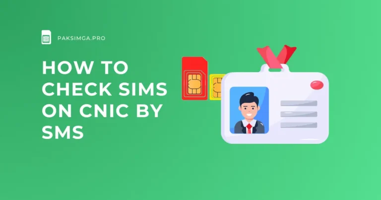 How to check sims on cnic by sms